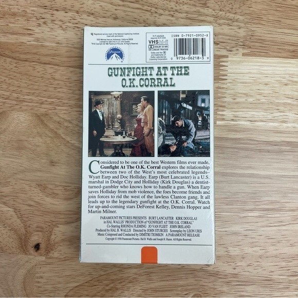 Gun Fight At The O.K. Corral VHS Tape Movie Classic Nostalgic Western Cowboy NEW - Picture 2 of 6